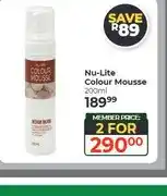 Dis-Chem Nu-Lite Colour Mousse 200ml - 2 for offer