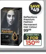 Dis-Chem Reflections Premium Fashion Permanent Hair Colour - 2 for offer