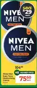 Dis-Chem Nivea Men Even Tone Moisturising Creme 150ml offer
