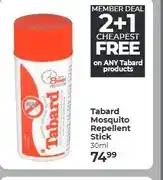 Dis-Chem Tabard Mosquito Repellent Stick 30ml offer