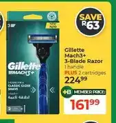 Dis-Chem Gillette Mach3+ 3-Blade Razor 1 handle PLUS 2 cartridges offer