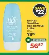 Dis-Chem No Hair Sensitive Hair Removal Lotion 125ml offer