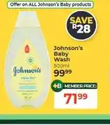 Dis-Chem Johnson's Baby Wash 500ml offer