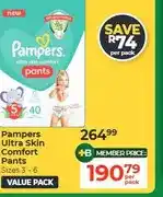 Dis-Chem Pampers Ultra Skin Comfort Pants Sizes 3-6 Value Pack offer