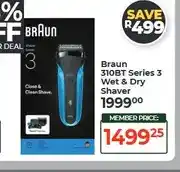 Dis-Chem Braun 310BT Series 3 Wet & Dry Shaver offer