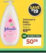 Dis-Chem Johnson's Baby Lotion 500ml offer