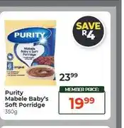 Dis-Chem Purity Mabele Baby's Soft Porridge 350g offer