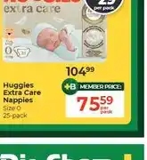 Dis-Chem Huggies Extra Care Nappies Size 0 25-pack offer