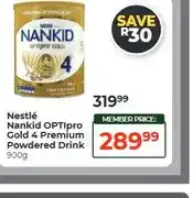 Dis-Chem Nestlé Nankid OPTIpro Gold 4 Premium Powdered Drink 900g offer