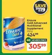 Dis-Chem Ensure Gold Advanced Nutritional Supplement 850g offer