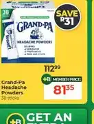 Dis-Chem Grand-Pa Headache Powders 38 sticks offer