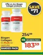 Dis-Chem Biogen Collagen 60 PLUS 30 capsules Banded Pack offer
