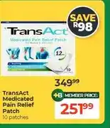 Dis-Chem TransAct Medicated Pain Relief Patch 10 patches offer