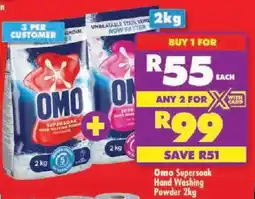 Shoprite Omo Supersoak Hand Washing Powder offer