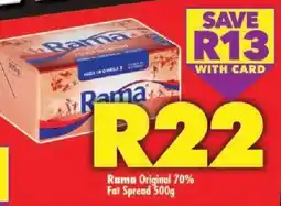 Shoprite Rama Original 70% Fat Spread offer