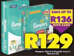 Shoprite Pampers Value Pack Disposable Nappies/Pants offer