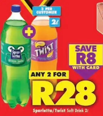 Shoprite Sparletta/Twist Soft Drink offer