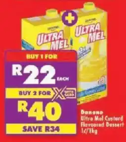 Shoprite Danone Ultra Mel Custard Flavoured Dessert offer