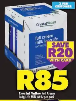 Shoprite Crystal Valley Full Cream Long Life Milk offer