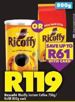 Shoprite Nescafe Ricoffy Instant Coffee offer