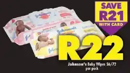 Shoprite Johnson's Baby Wipes offer