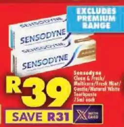Shoprite Sensodyne Toothpaste offer