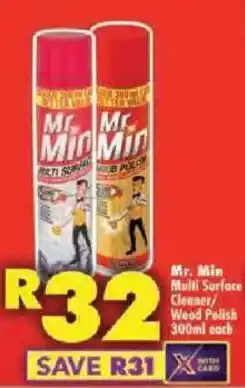 Shoprite Mr. Min Multi Surface Cleaner/ Wood Polish offer