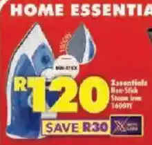 Shoprite Essentials Non-Stick Steam Iron offer