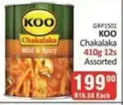 KitKat Cash and Carry KOO Chakalaka Mild & Spicy Assorted offer