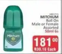 KitKat Cash and Carry Mitchum Roll On Male or Female Assorted offer