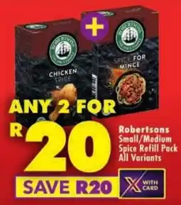 Shoprite Robertsons Small/Medium Spice Refill Pack offer