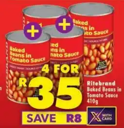 Shoprite Ritebrand Baked Beans in Tomato Sauce offer