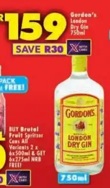 Shoprite Gordon's London Dry Gin offer