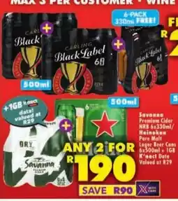 Shoprite Carling Black Label 6 offer