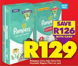 Shoprite Pampers Active Baby Value Pack offer
