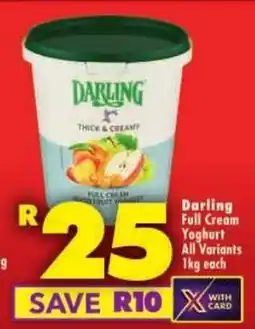 Shoprite Darling Full Cream Yoghurt offer