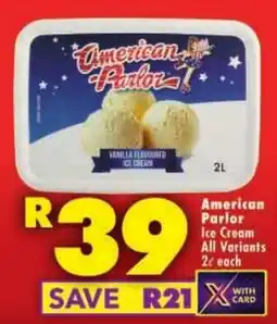 Shoprite American Parlor Ice Cream offer