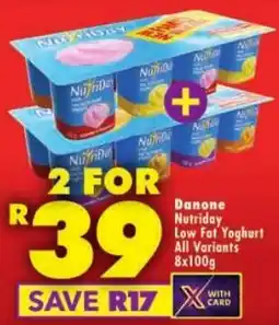 Shoprite Danone Nutriday Low Fat Yoghurt offer