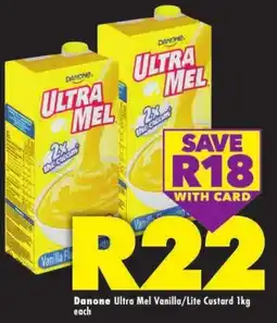 Shoprite Danone Ultra Mel Vanilla/Lite Custard offer