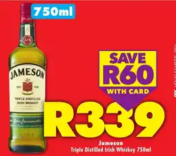 Shoprite Jameson Triple Distilled Irish Whiskey offer