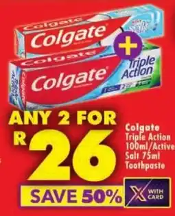 Shoprite Colgate Triple Action Toothpaste offer