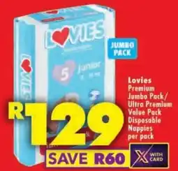 Shoprite Lovies Junior Disposable Nappies offer