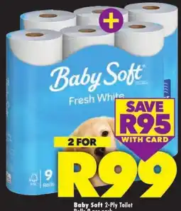 Shoprite Baby Soft Fresh White Toilet Rolls offer
