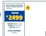 Russells Easy Dream Mattress 152cm Queen Bed Set offer