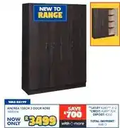 Russells Andrea 135cm 3 Door Robe offer