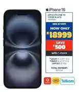 Russells Apple iPhone 16 128GB Black offer