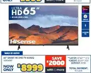Russells 65 SMART 4K UHD TV-65A6Q offer