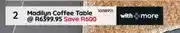 Bradlows Madilyn Coffee Table each offer
