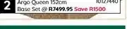 Bradlows Sealy Argo Queen 152cm Base Set offer