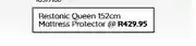 Bradlows Restonic Queen 152cm Mattress Protector offer
